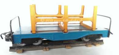 blue chassis and orange forks